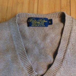 BROOKS BROS V-NECK  PULLOVER SWEATER LARGE